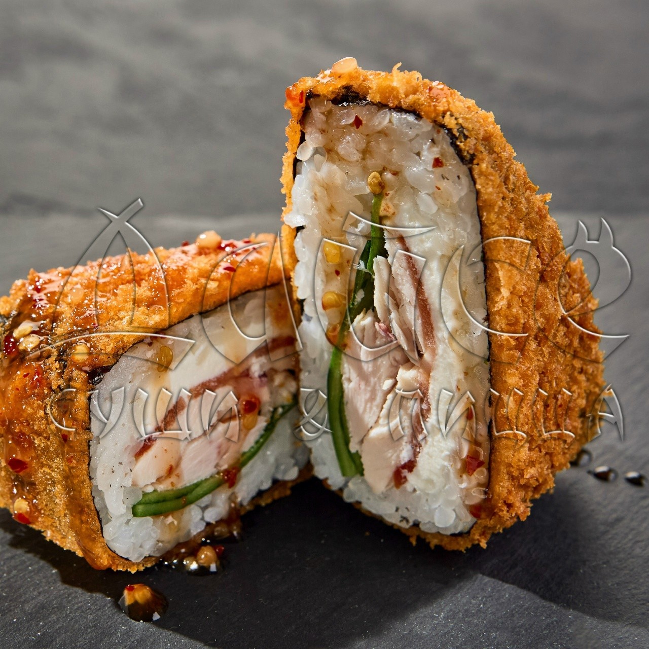Жаренный с курицей